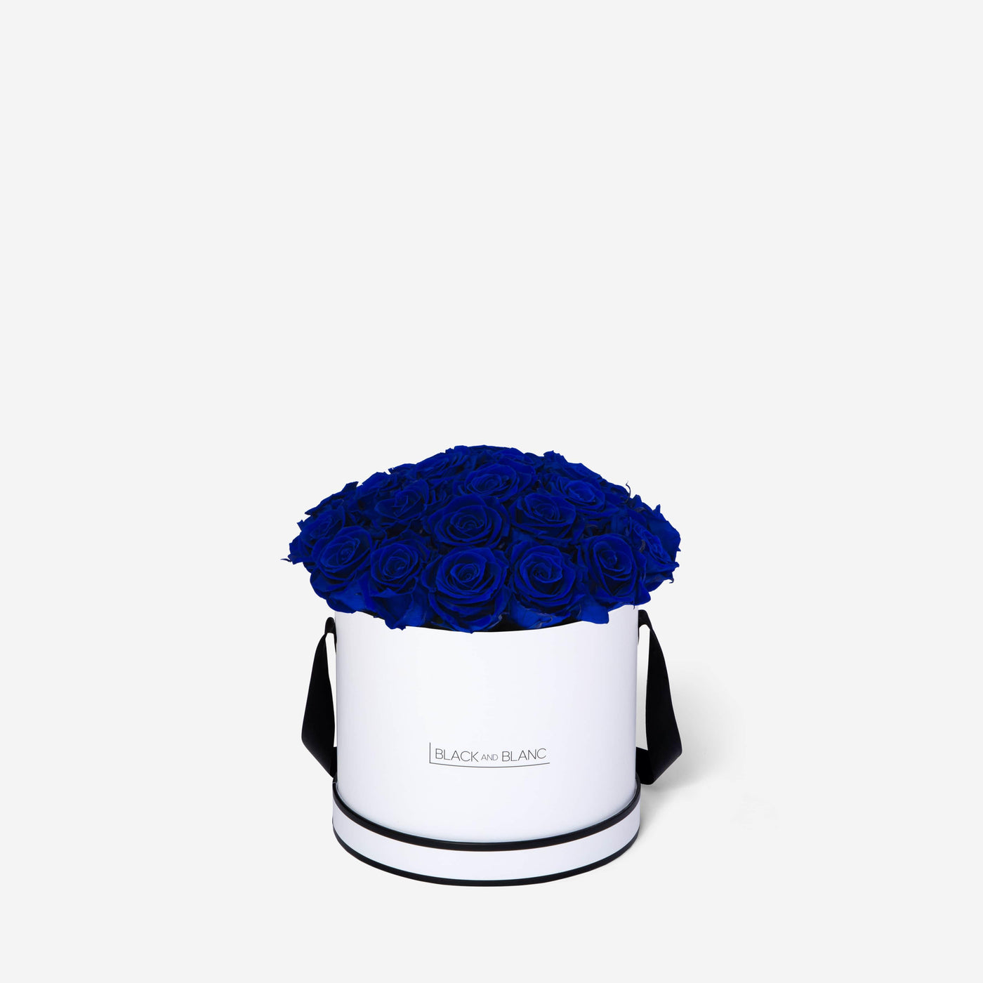 Deep Blue BouqBox - Infinity Roses - BLACK AND BLANC