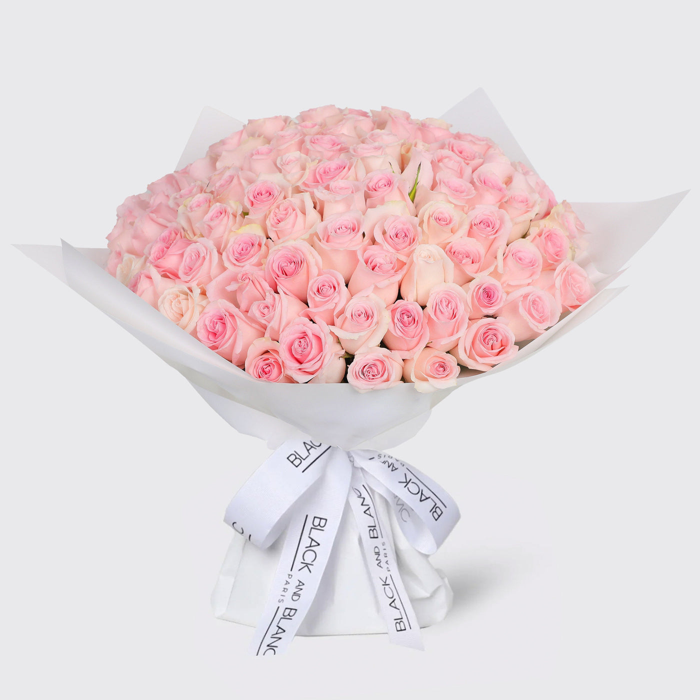 100 Pink Roses Bouquet - Fresh Flowers - Bouquet