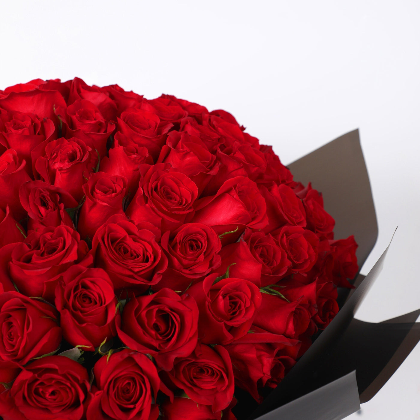 100 Red Roses Bouquet- Fresh Flowers - Bouquet