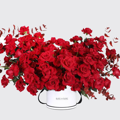 100 Red Roses in Box- Fresh Flowers - Box