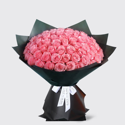100/101 Pink Roses Bouquet