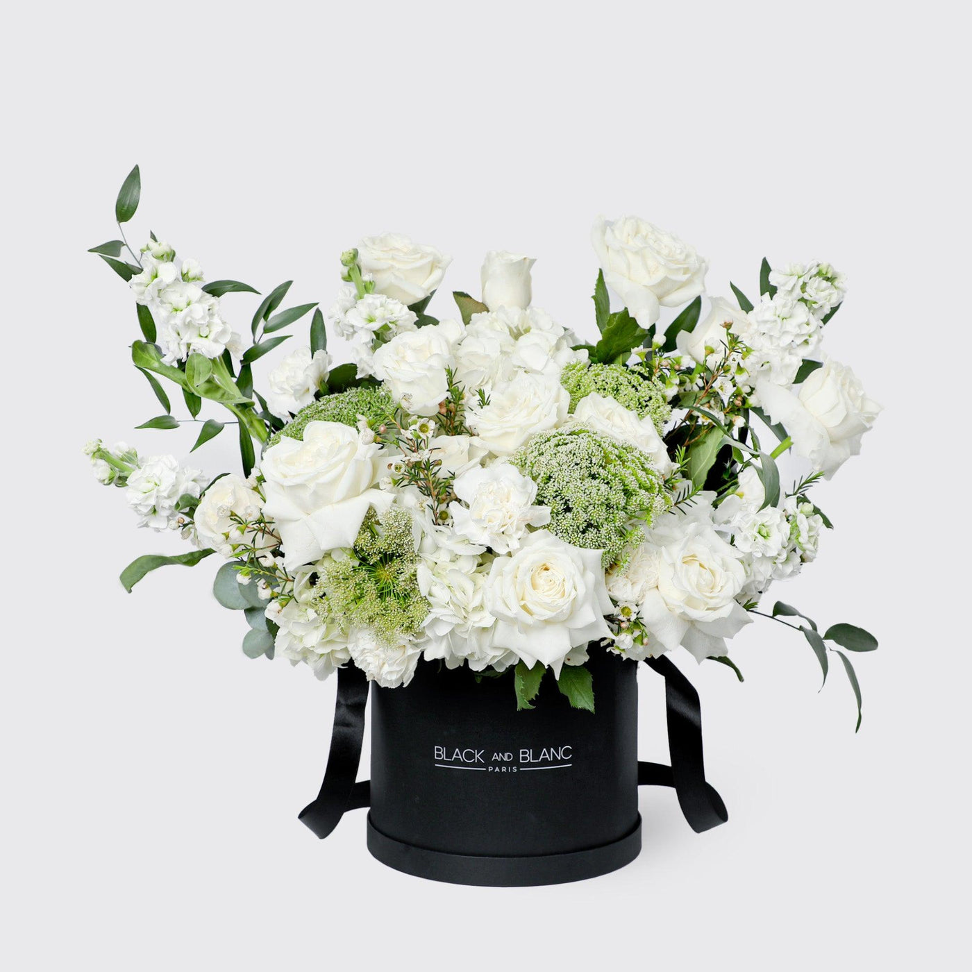 Jardin Blanc BouqBox- Fresh Flowers - BLACK AND BLANC