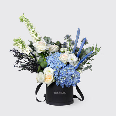 Peaceful Petals BouqBox - Fresh Flowers - BLACK AND BLANC