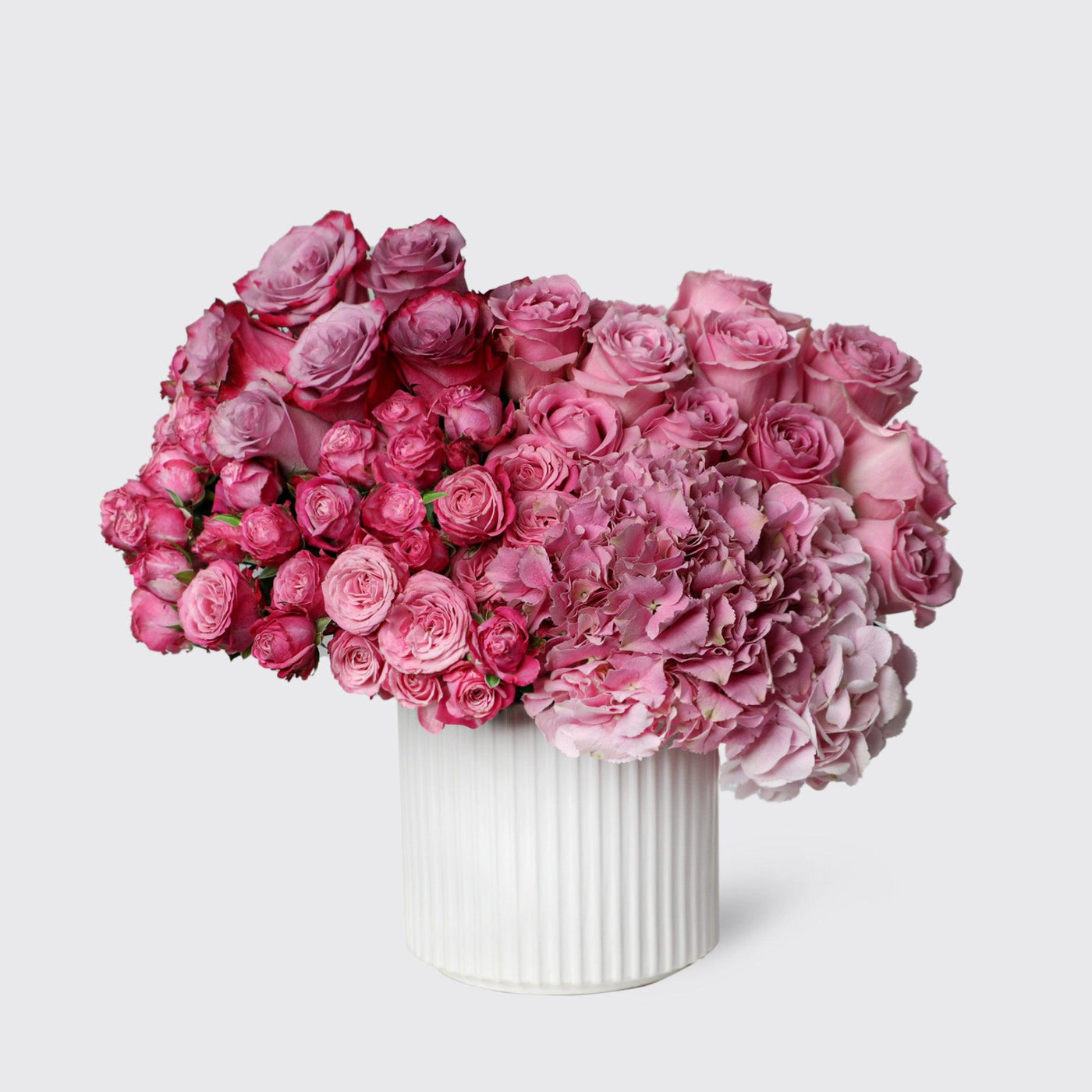 Dusky Pink Vase - Fresh Flowers - BLACK AND BLANC