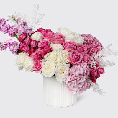 Delightful Garden Vase - Fresh Flowers - BLACK AND BLANC