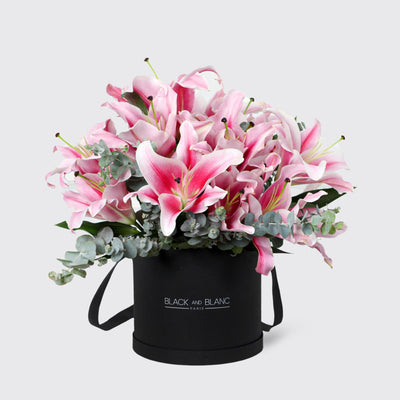 Lily Pink BouqBox - Fresh Flowers - BLACK AND BLANC