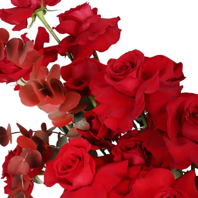 50/51 Red Roses in Box - BLACK AND BLANC
