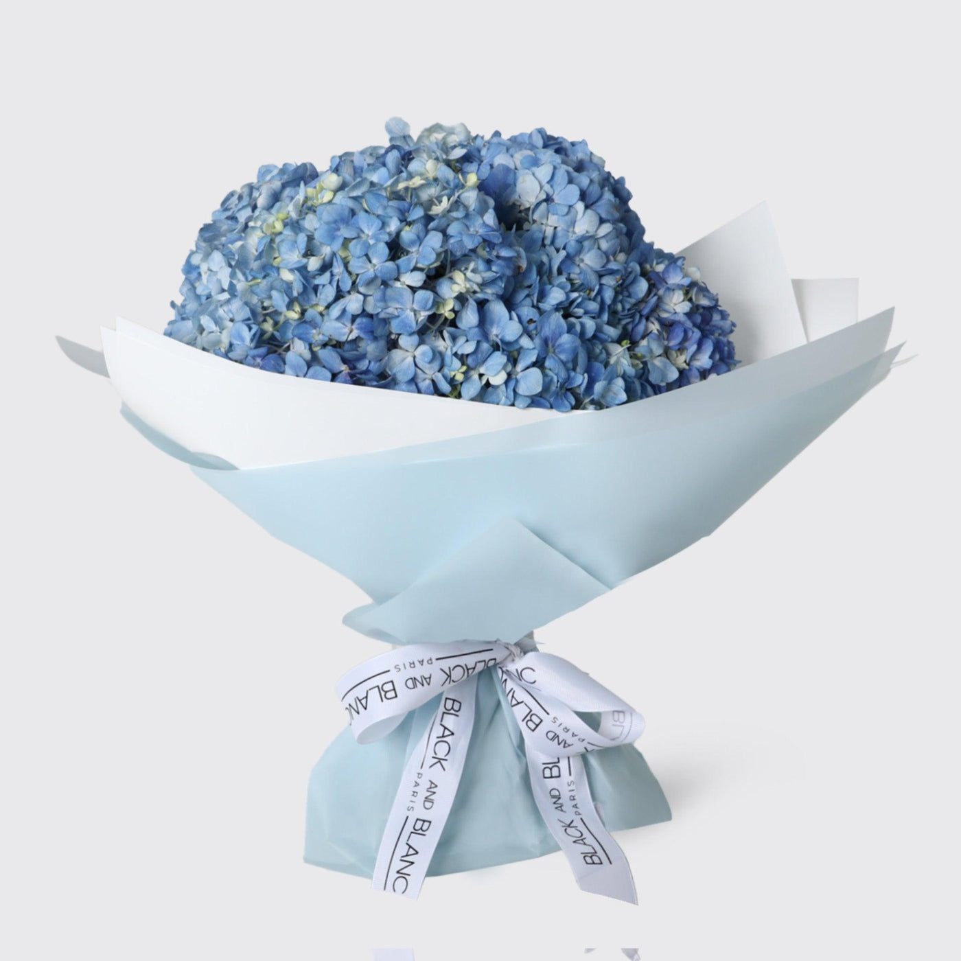 Demoiselle Emile Blue Hydrangea Bouqs - Fresh Flowers - BLACK AND BLANC