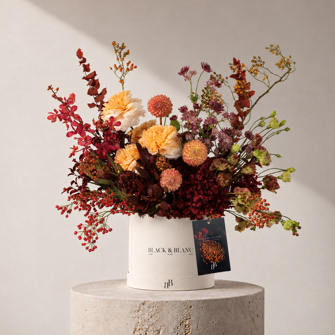 Autumn - Bonfire in Box - BLACK AND BLANC