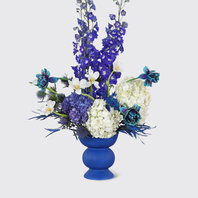 Azure Opulance in Vase - Fresh Flowers