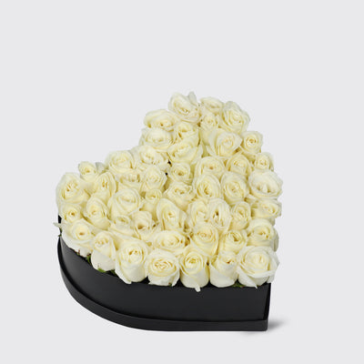 White Fresh Love in Box- Fresh Flowers