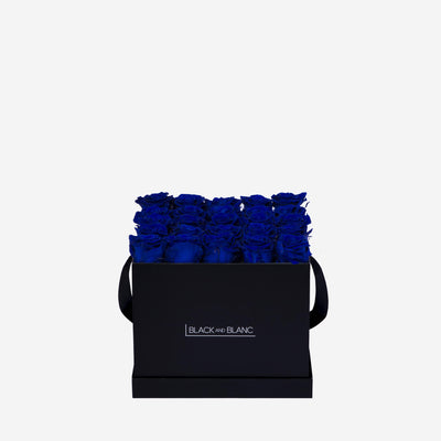 Deep Blue Square Infinity - Infinity Roses - BLACK AND BLANC
