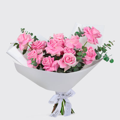 Blushing Elegance Bouq - Fresh Flowers