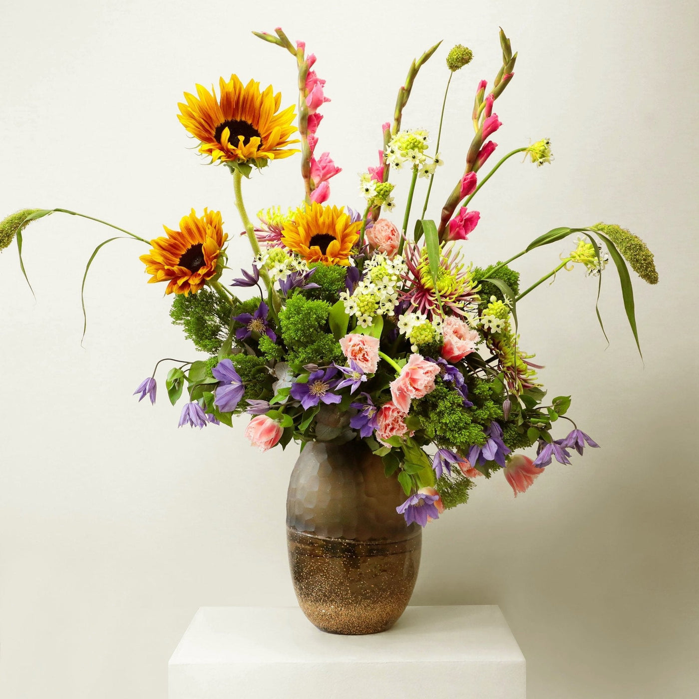 Apricot Glow in Vase - BLACK AND BLANC