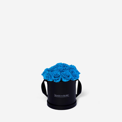 Aqua Blue BouqBox - Infinity Roses - BLACK AND BLANC