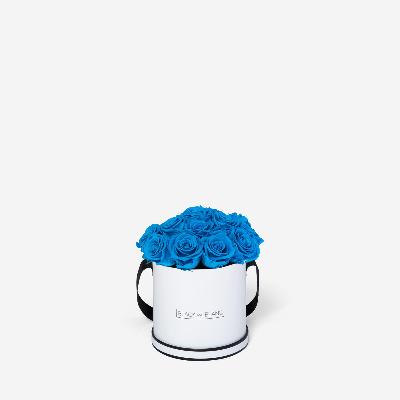 Aqua Blue BouqBox - Infinity Roses - BLACK AND BLANC