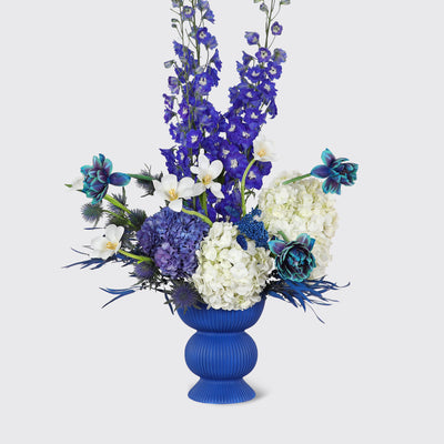 Azure Opulance in Vase - Fresh Flowers - Vase