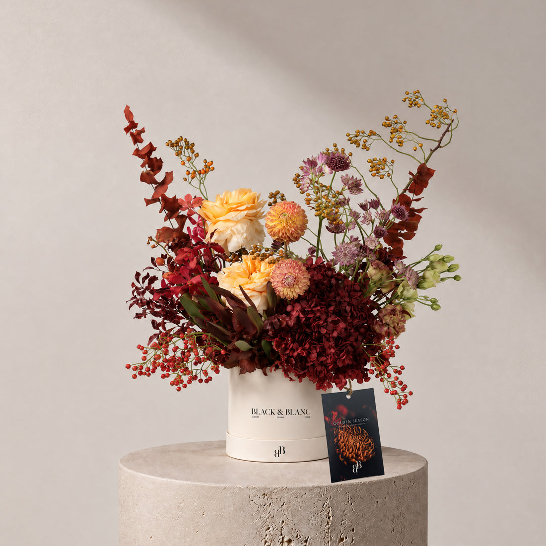 Autumn - Bonfire in Box - BLACK AND BLANC