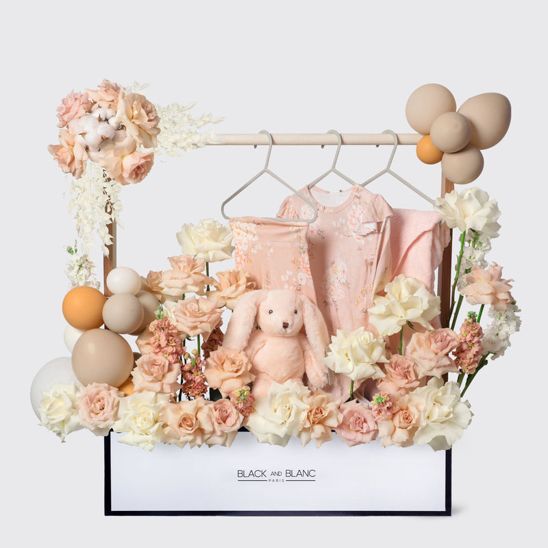 Baby Girl Wardrobe (trousers Bodysuit Teddy & Hooded Towel)