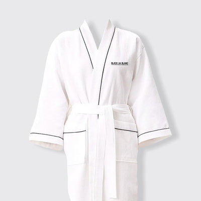 BLACK AND BLANC (Bathrobe & Candle) - BLACK AND BLANC