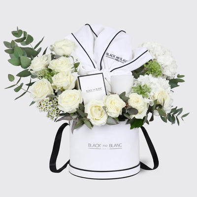 BLACK AND BLANC (Bathrobe & Candle) - BLACK AND BLANC