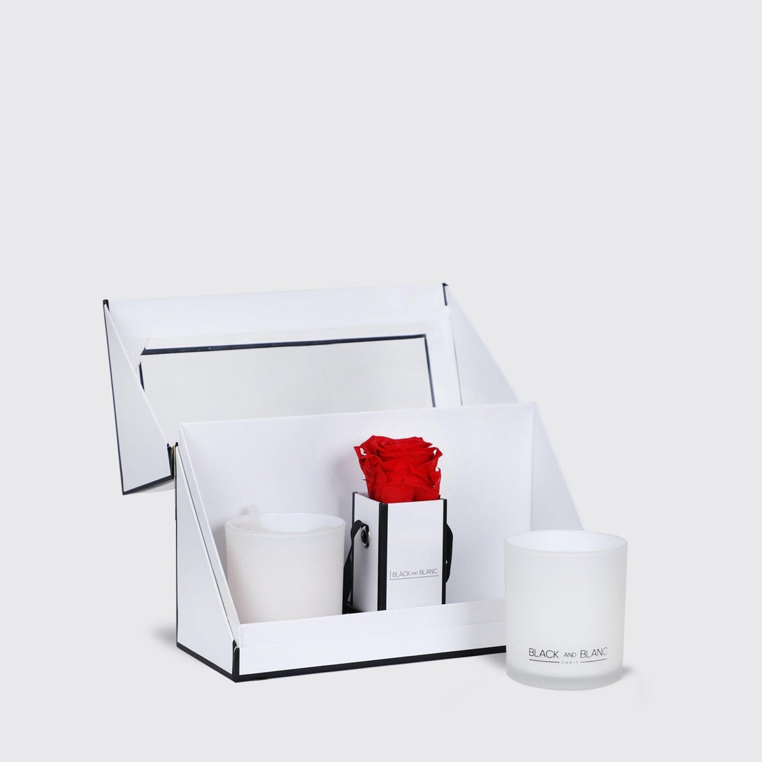BLACK AND BLANC (Candle & Infinity Rose) - BLACK AND BLANC
