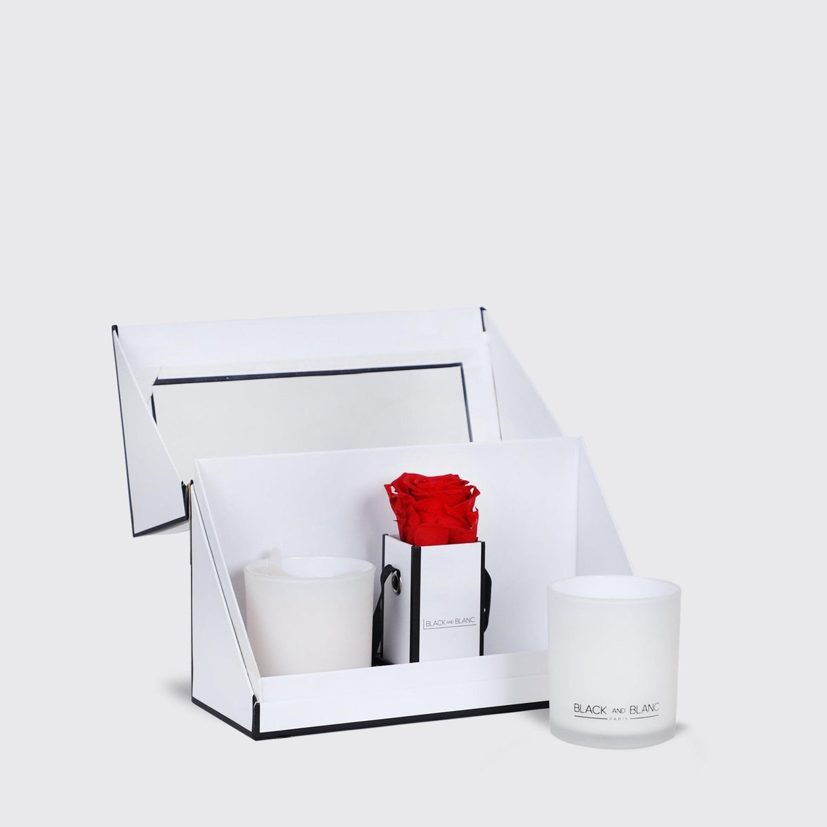 BLACK AND BLANC (Candle & Infinity Rose) - BLACK AND BLANC