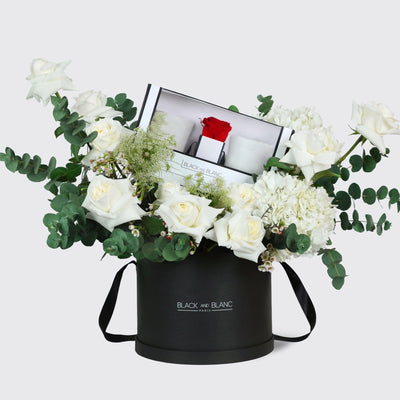 BLACK AND BLANC (Candle & Infinity Rose) - BLACK AND BLANC
