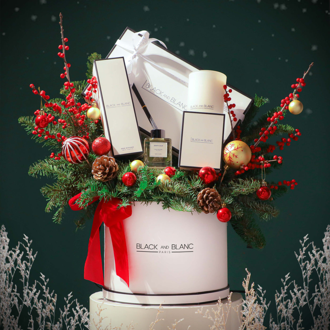 Black and Blanc Sweets 28Pcs Truffles and Scents Christmas Hamper