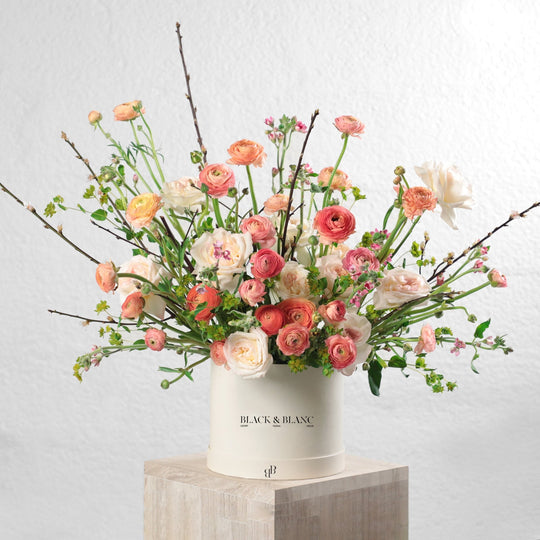 Blossom & Branch in Box - BLACK AND BLANC