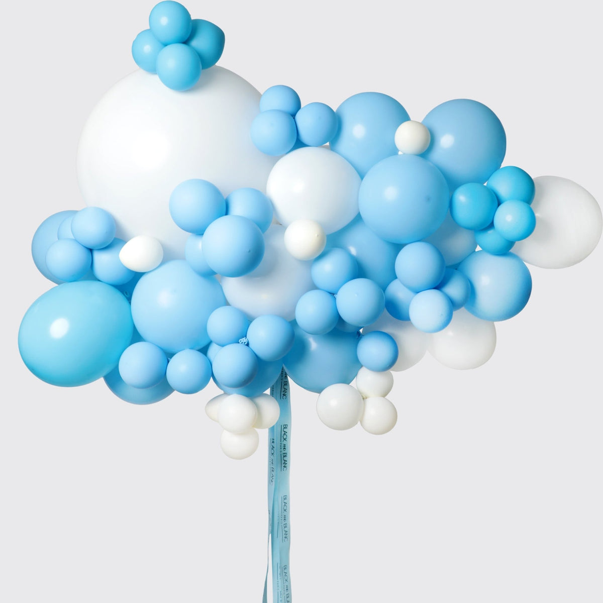 Blue Cloud Balloons - BLACK AND BLANC