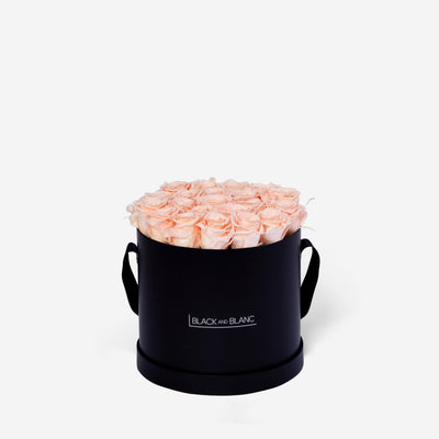 Blush Round - Infinity Roses - BLACK AND BLANC