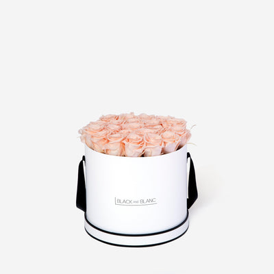 Blush Round - Infinity Roses - BLACK AND BLANC