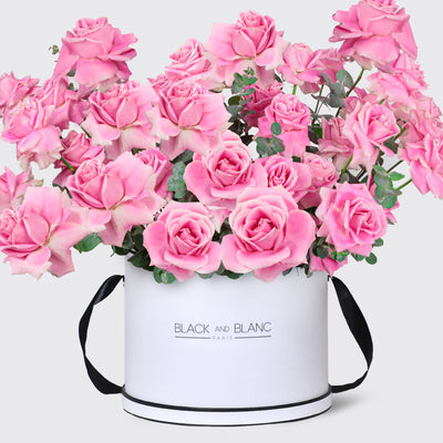 Blushing Elegance in Box - Fresh Flowers