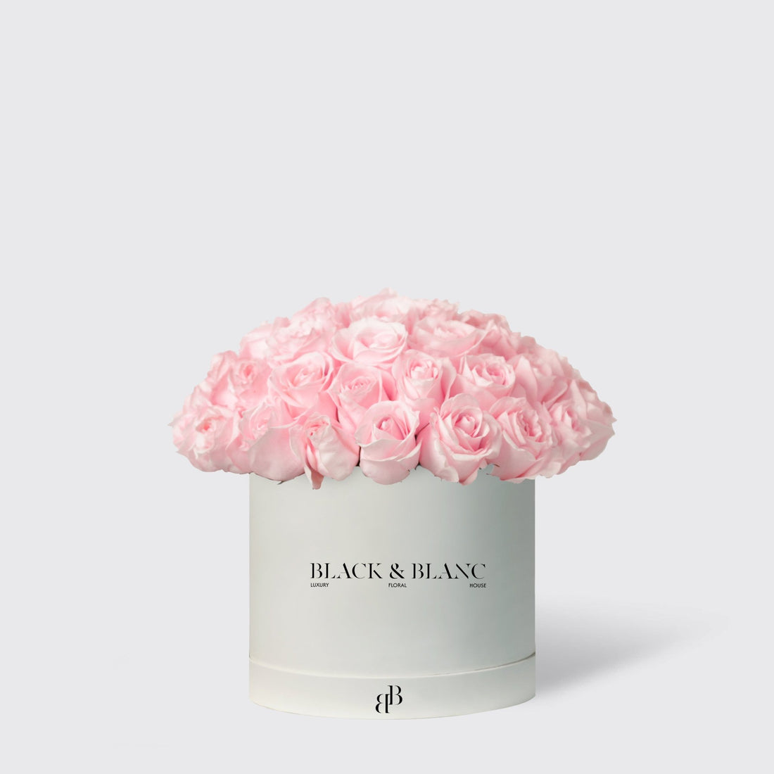 Bouqbox Pink Roses in Box - BLACK AND BLANC