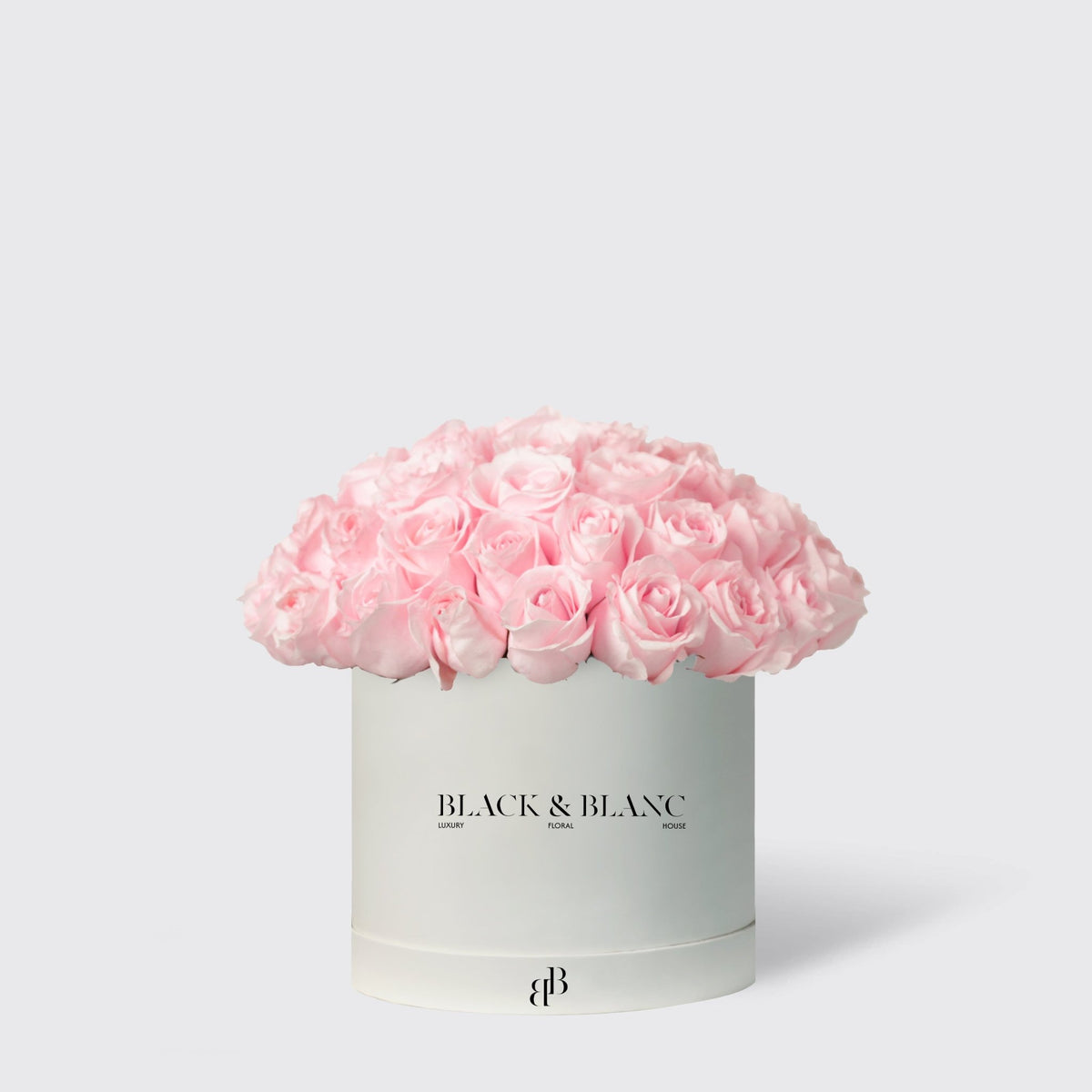 Bouqbox Pink Roses in Box - BLACK AND BLANC