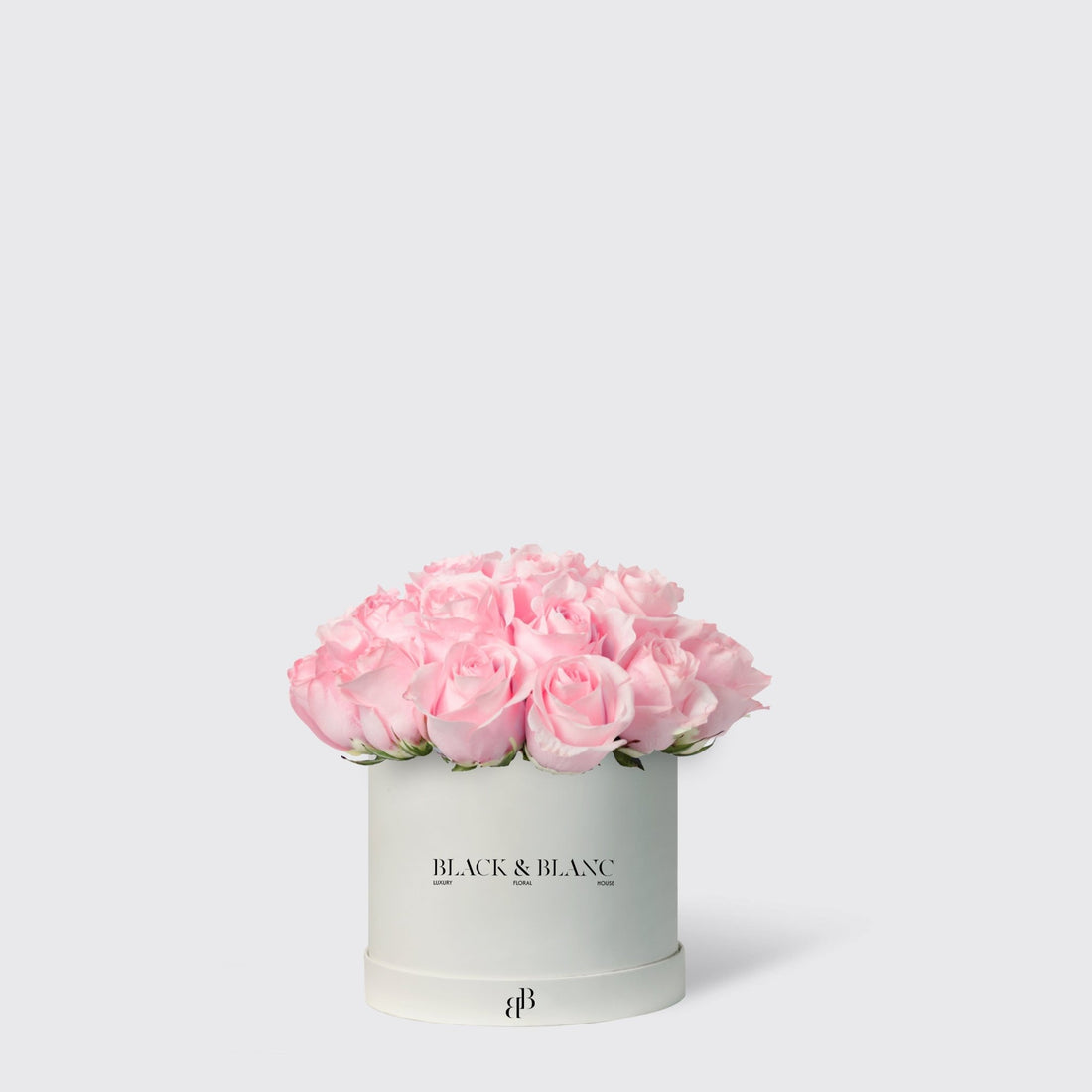 Bouqbox Pink Roses in Box - BLACK AND BLANC
