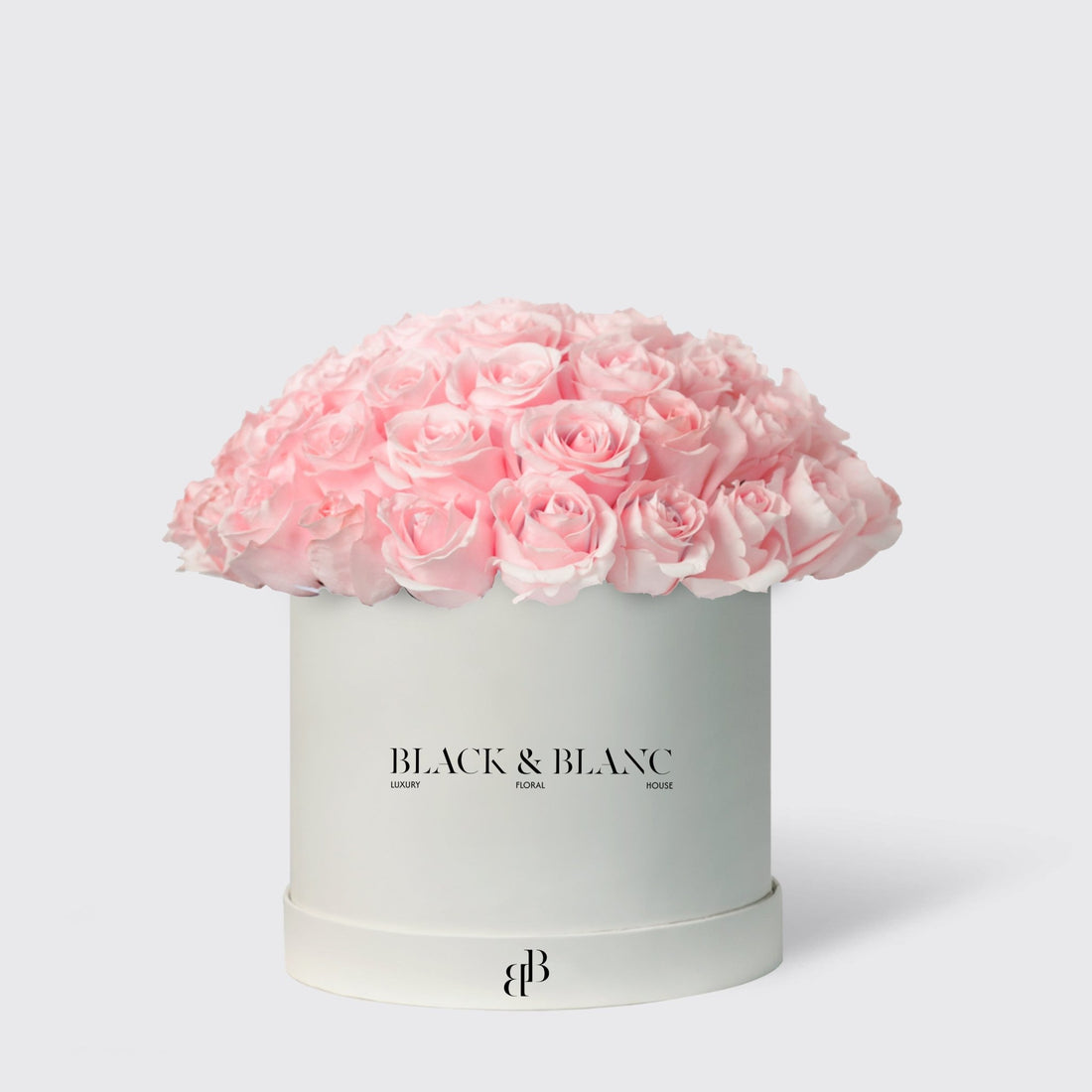 Bouqbox Pink Roses in Box - BLACK AND BLANC