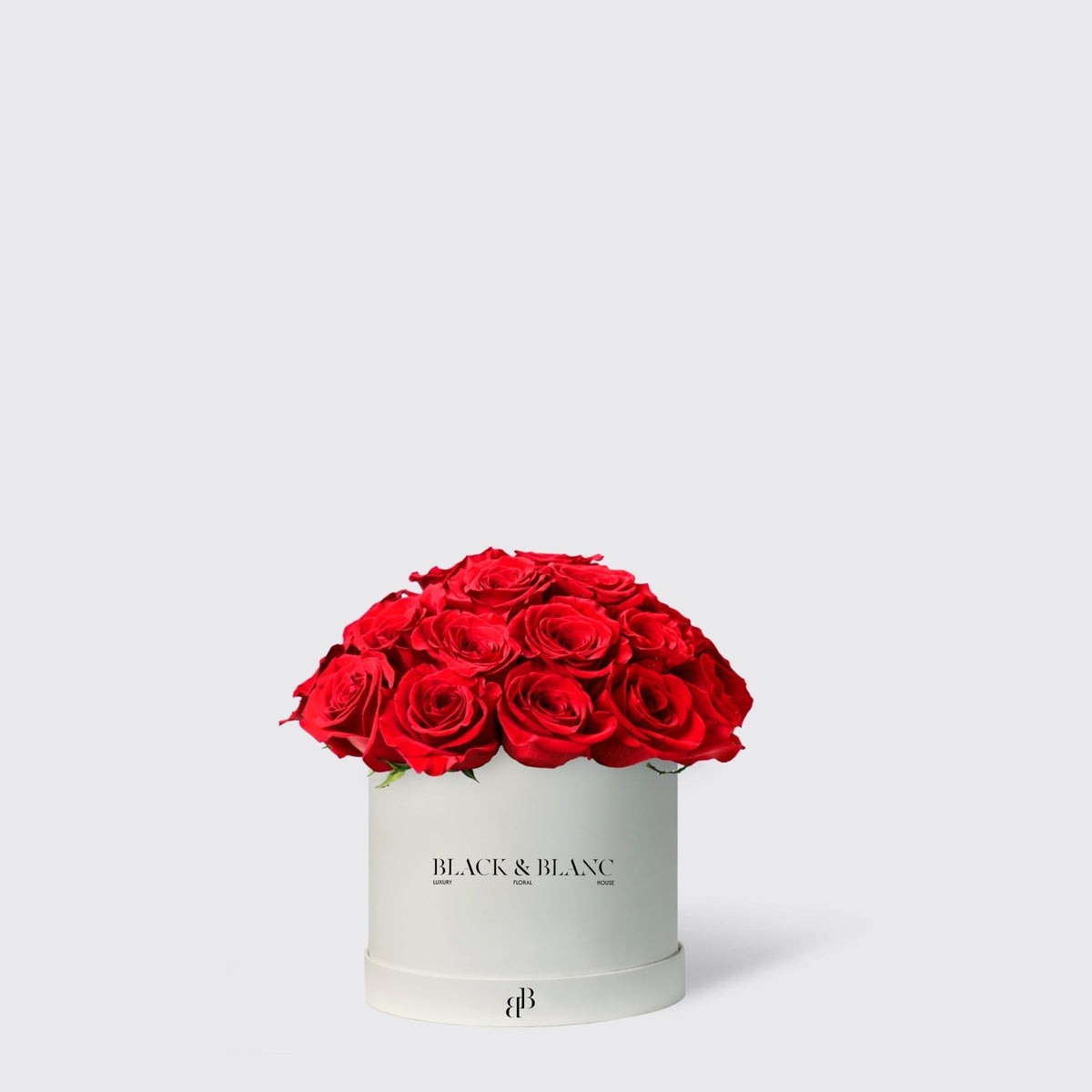 Bouqbox Red Roses in Box - BLACK AND BLANC