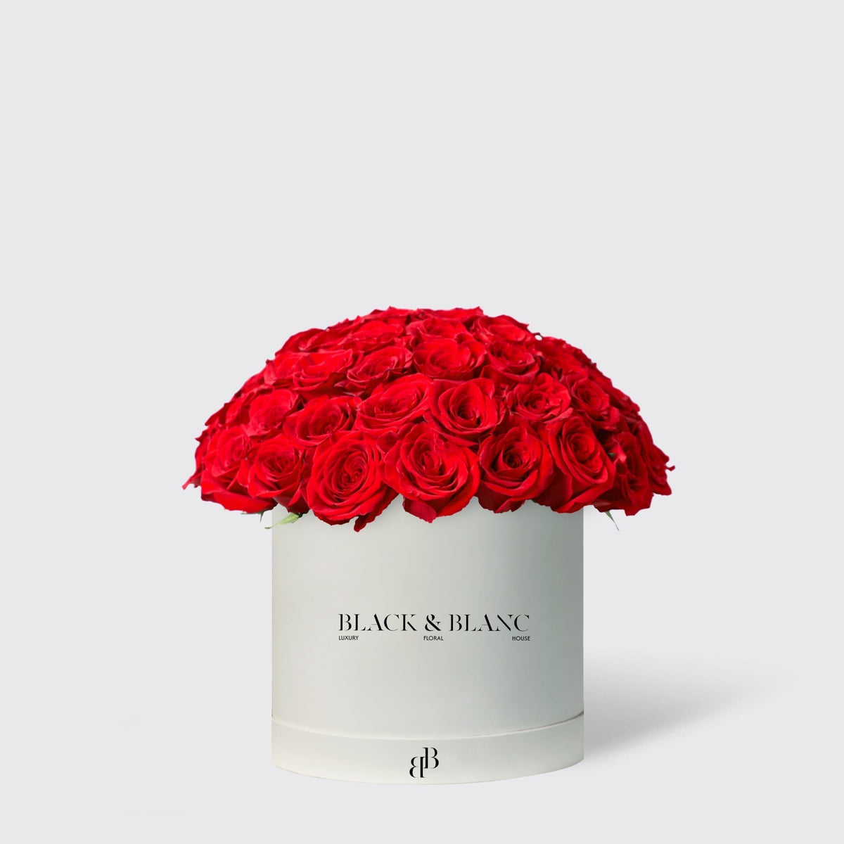 Bouqbox Red Roses in Box - BLACK AND BLANC