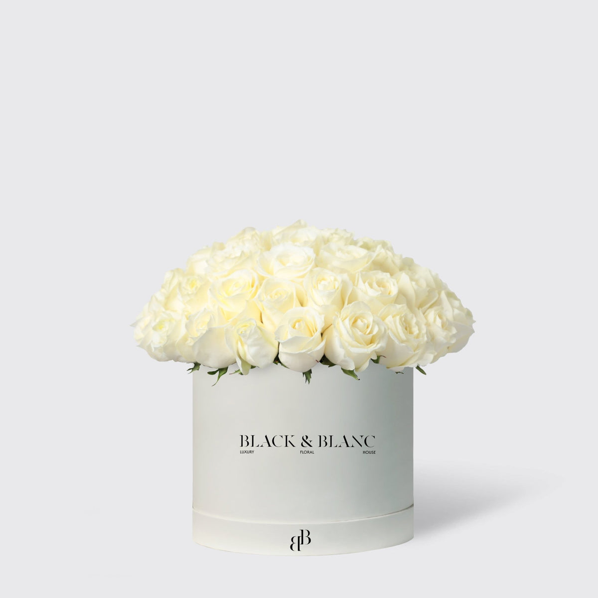 Bouqbox Roses in Box - BLACK AND BLANC