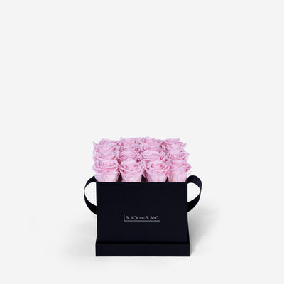 Bridal Pink Square Infinity - Infinity Roses - BLACK AND BLANC