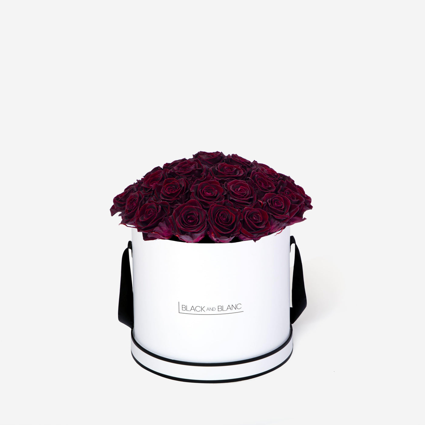 Burgundy BouqBox - Infinity Roses - BLACK AND BLANC