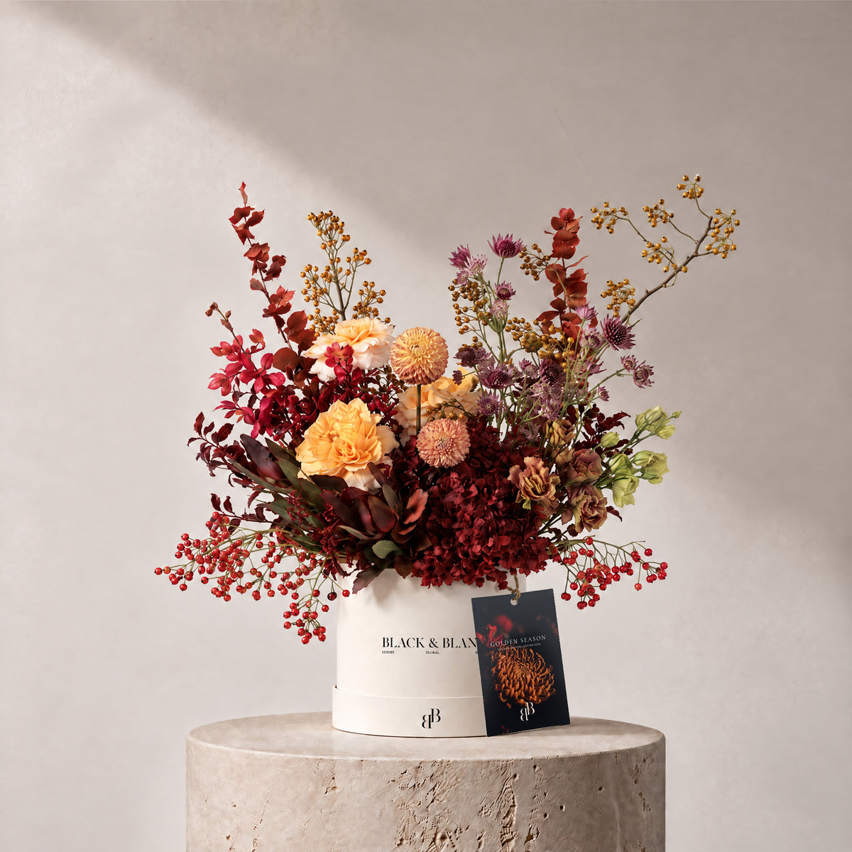 Autumn - Bonfire in Box - BLACK AND BLANC