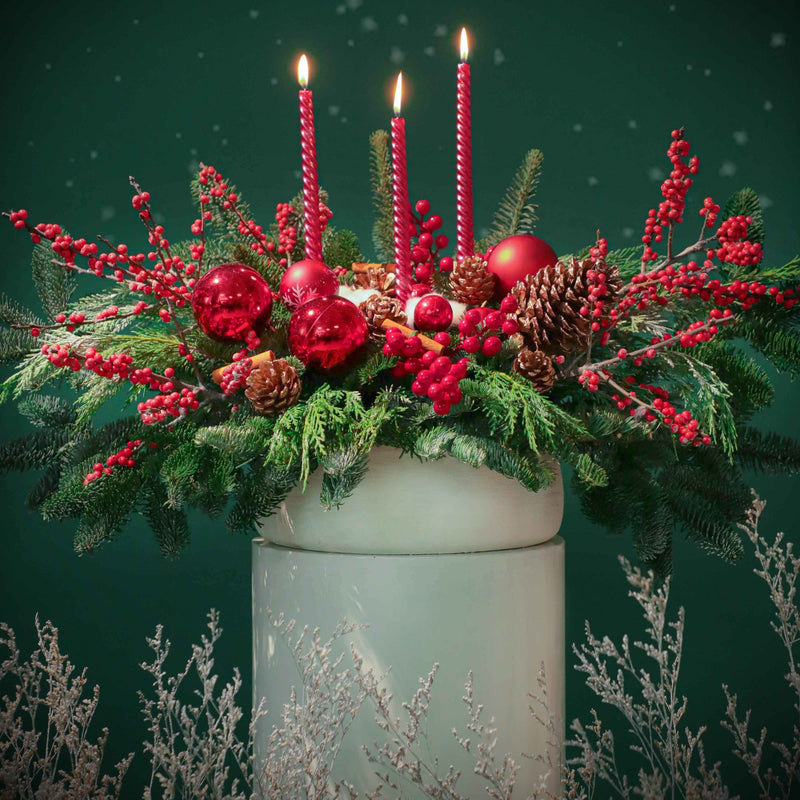 Christmas Glow - Fresh Flowers - BLACK AND BLANC