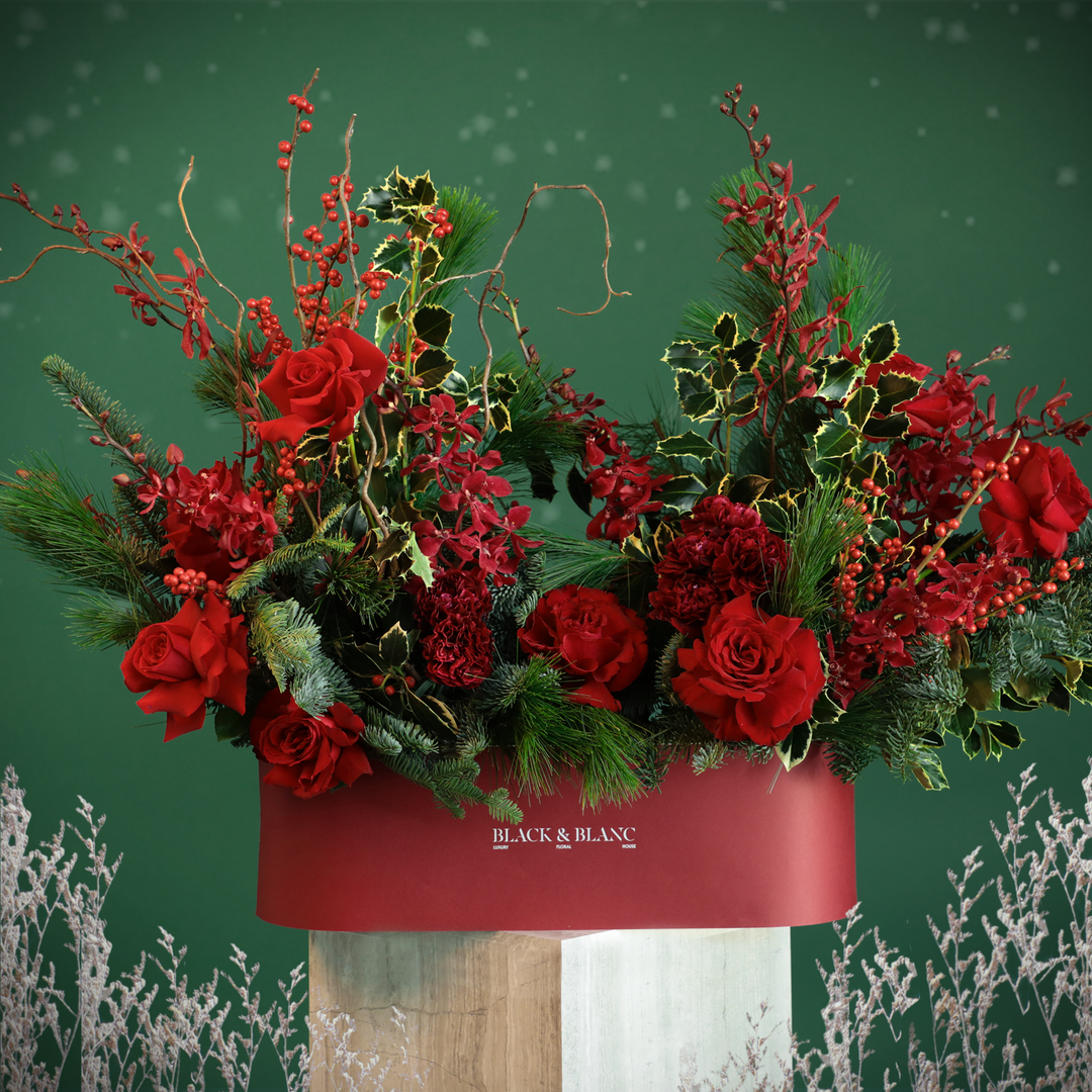 Christmas in Half Meter Box - Fresh Flowers