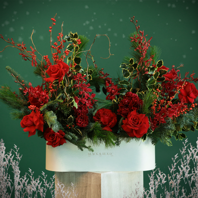 Christmas in Half Meter Box - Fresh Flowers