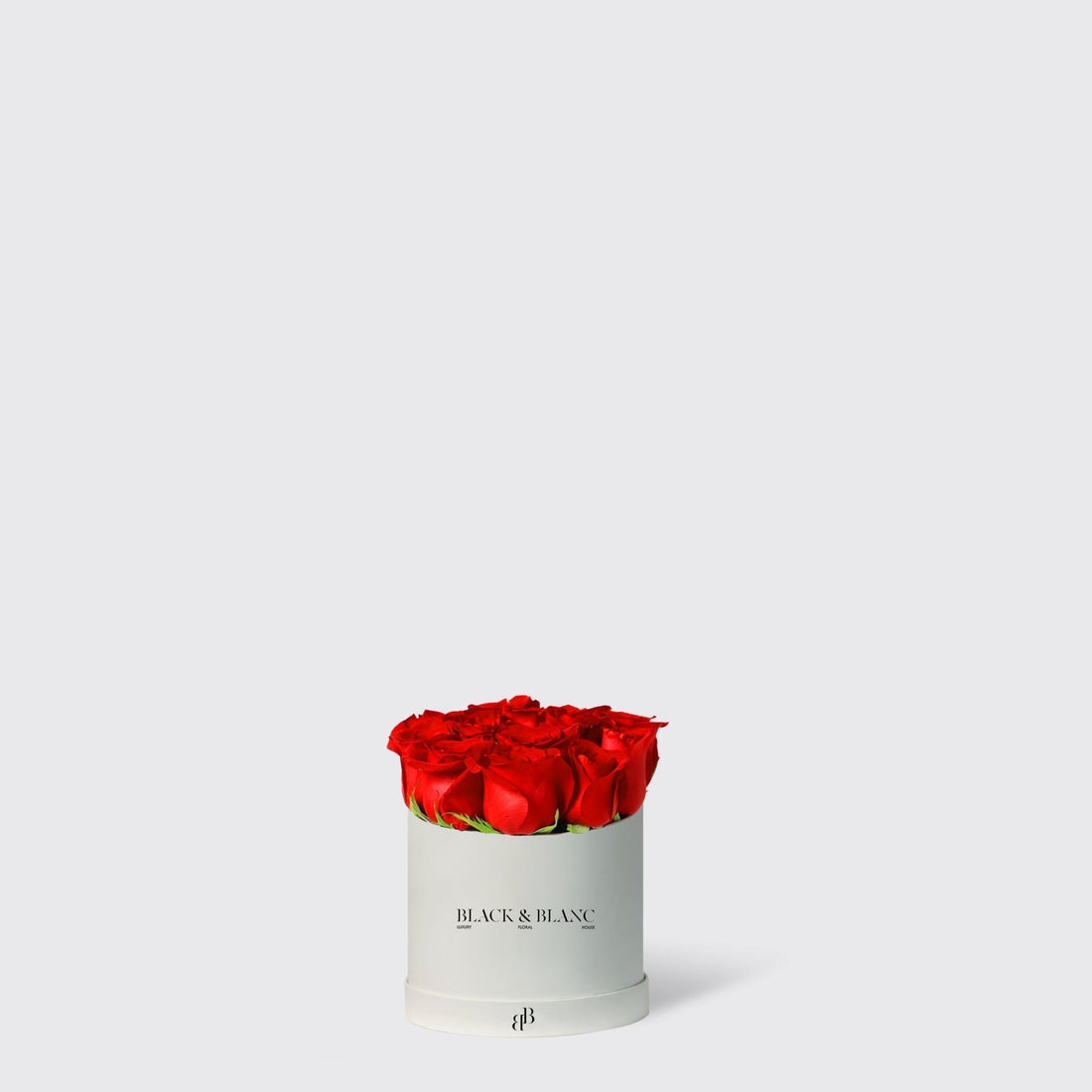 Classic Red Roses in Box - BLACK AND BLANC