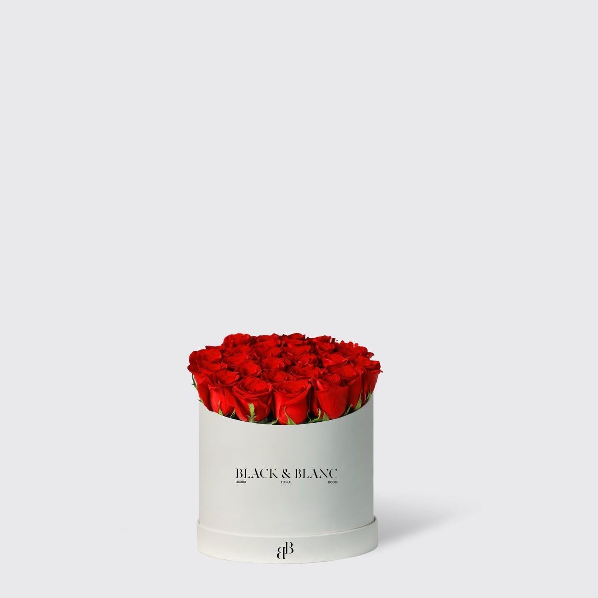 Classic Roses in Box - BLACK AND BLANC