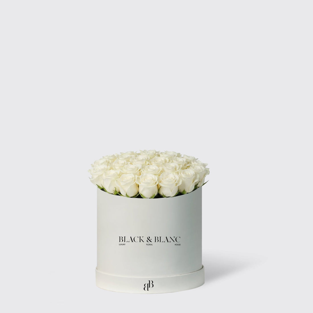 Classic Roses in Box - BLACK AND BLANC